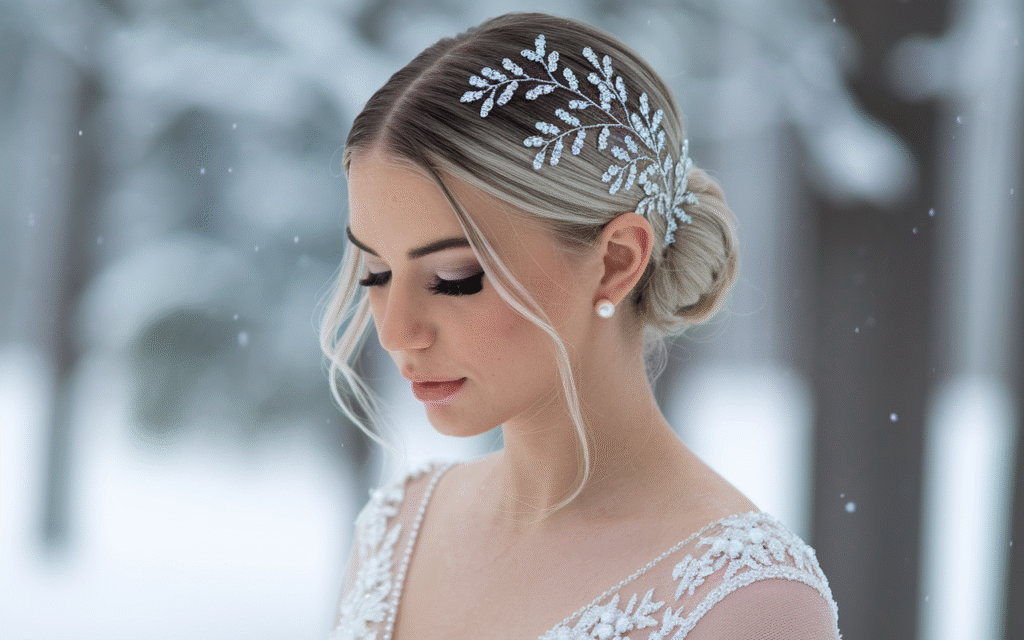 The Classic Low Bun With a Frosty Twist
