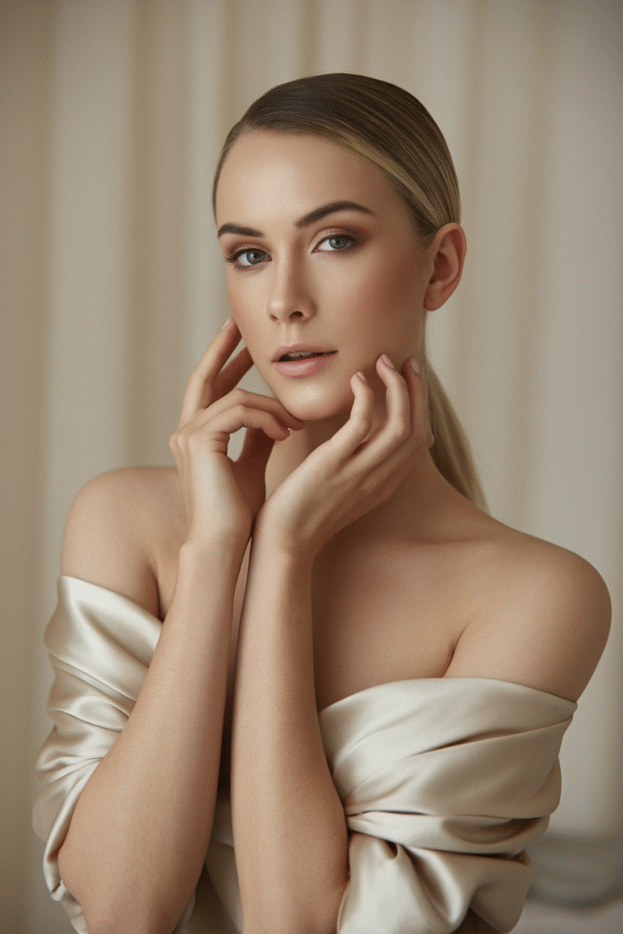 Low Ponytail with a Middle Part