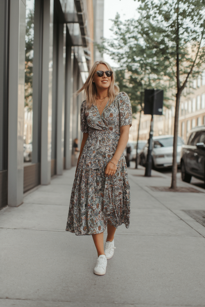 Leather Sneakers + Dress