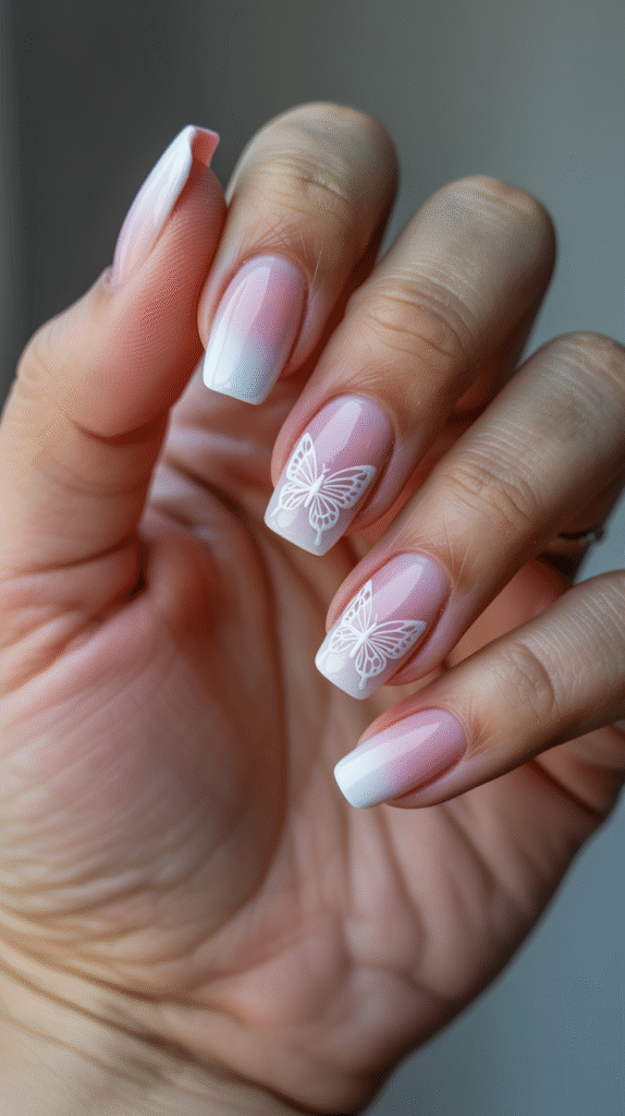 Ombre Butterfly Fade