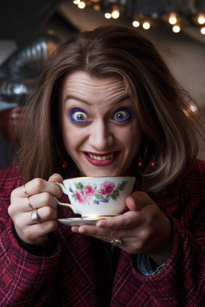 The “Spill the Tea” Face