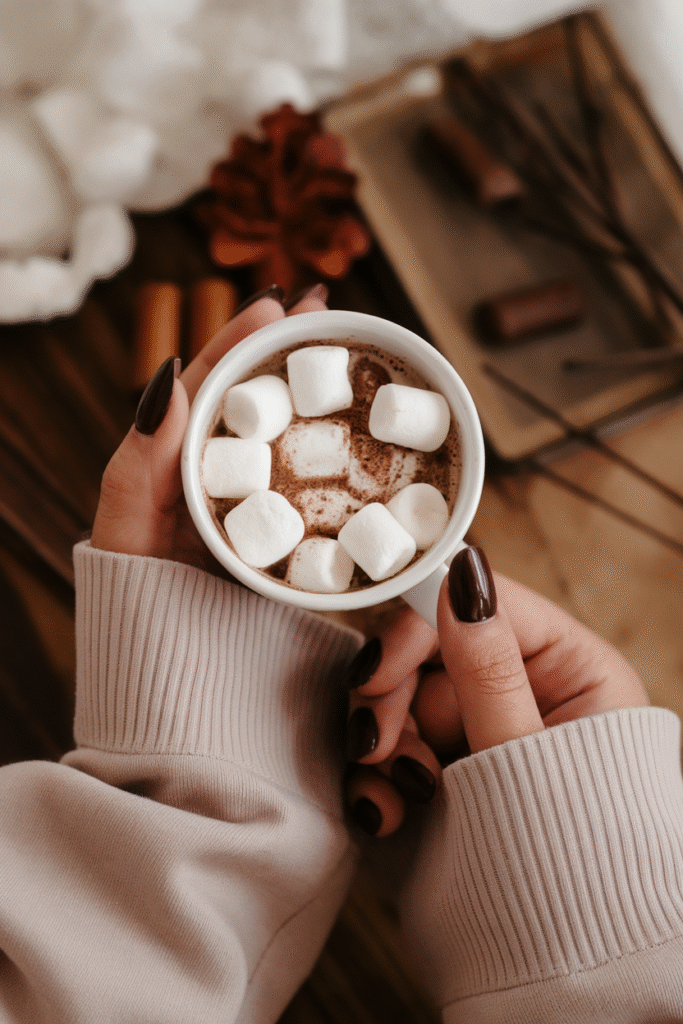 Chocolate Brown Nails
