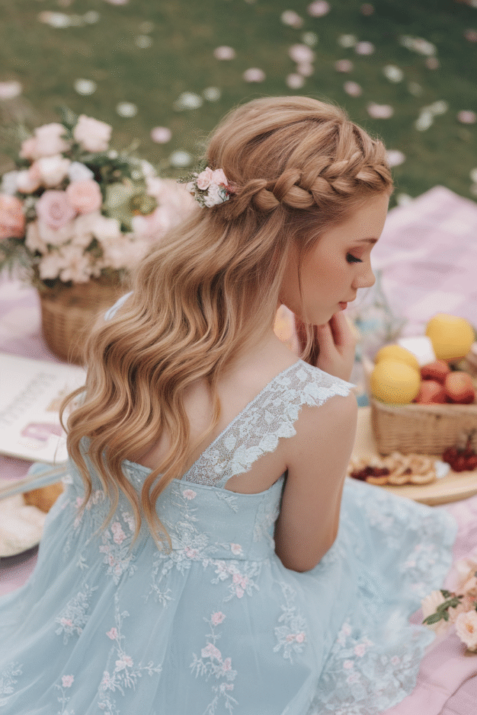 Half-Up Braided Crown