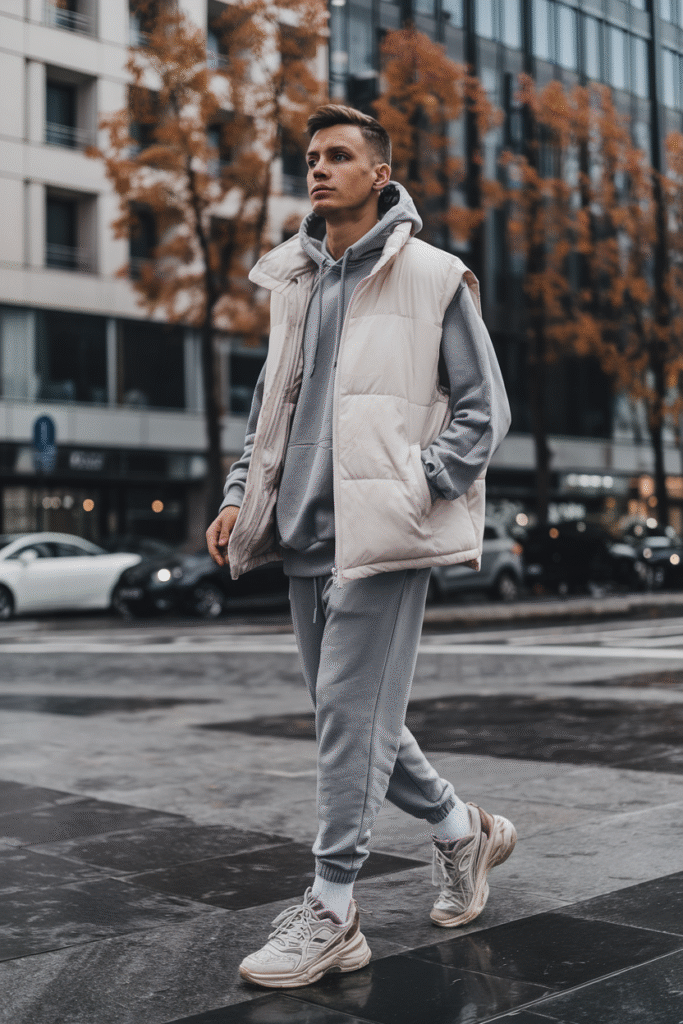 Puffer Vest + Hoodie Combo