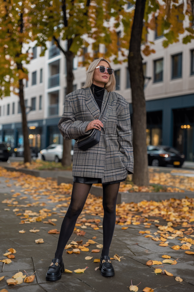 Oversized Blazer + Mini Skirt Combo