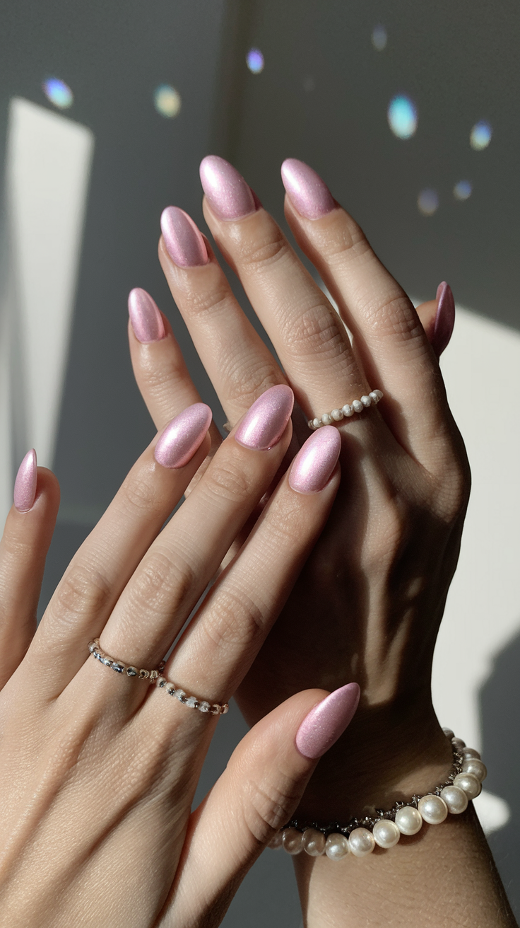 Sheer Pink “Glazed Donut” Nails