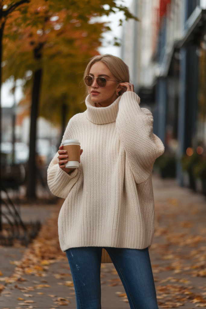 The Classic Sweater-and-Jeans Combo