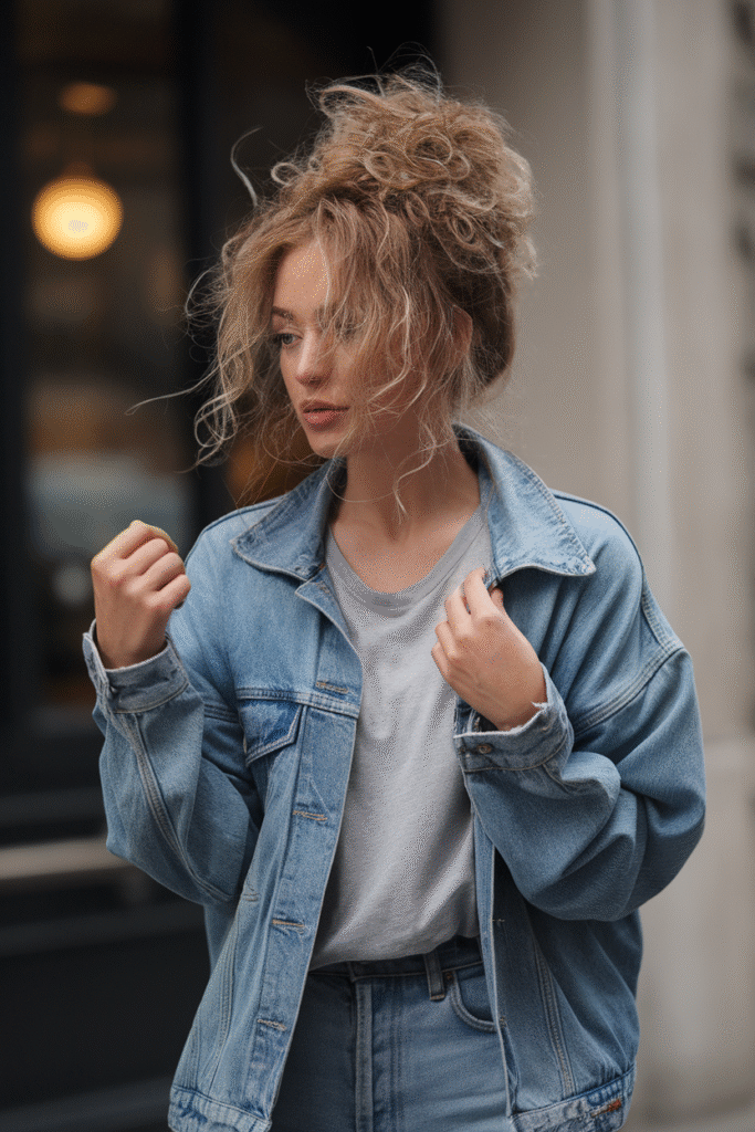 Messy Curly Bun