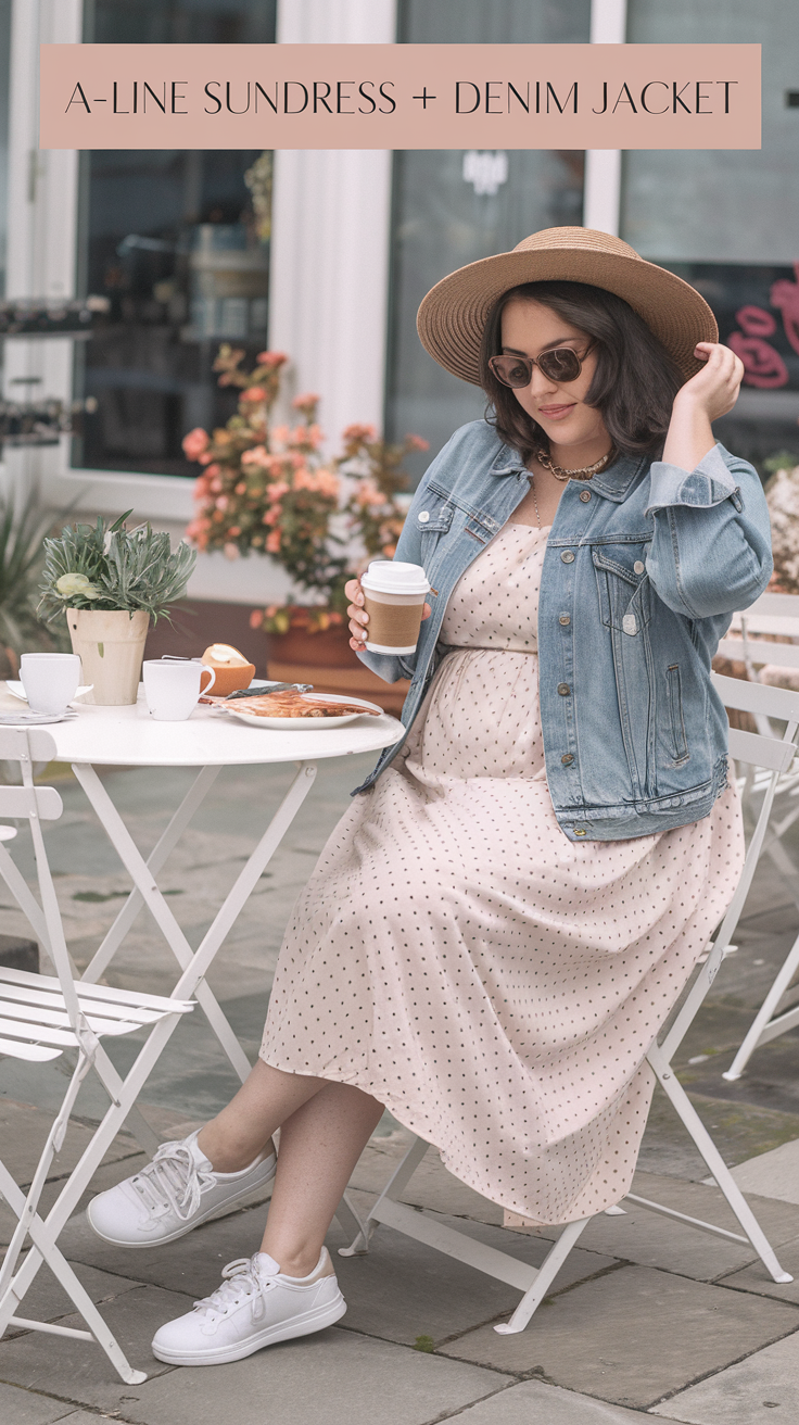 A-Line Sundress + Denim Jacket