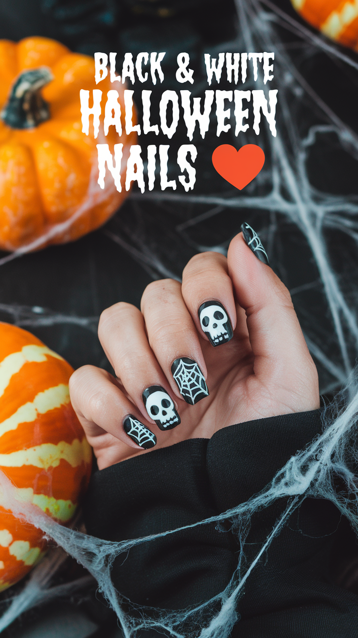 Black + White Halloween Patterns