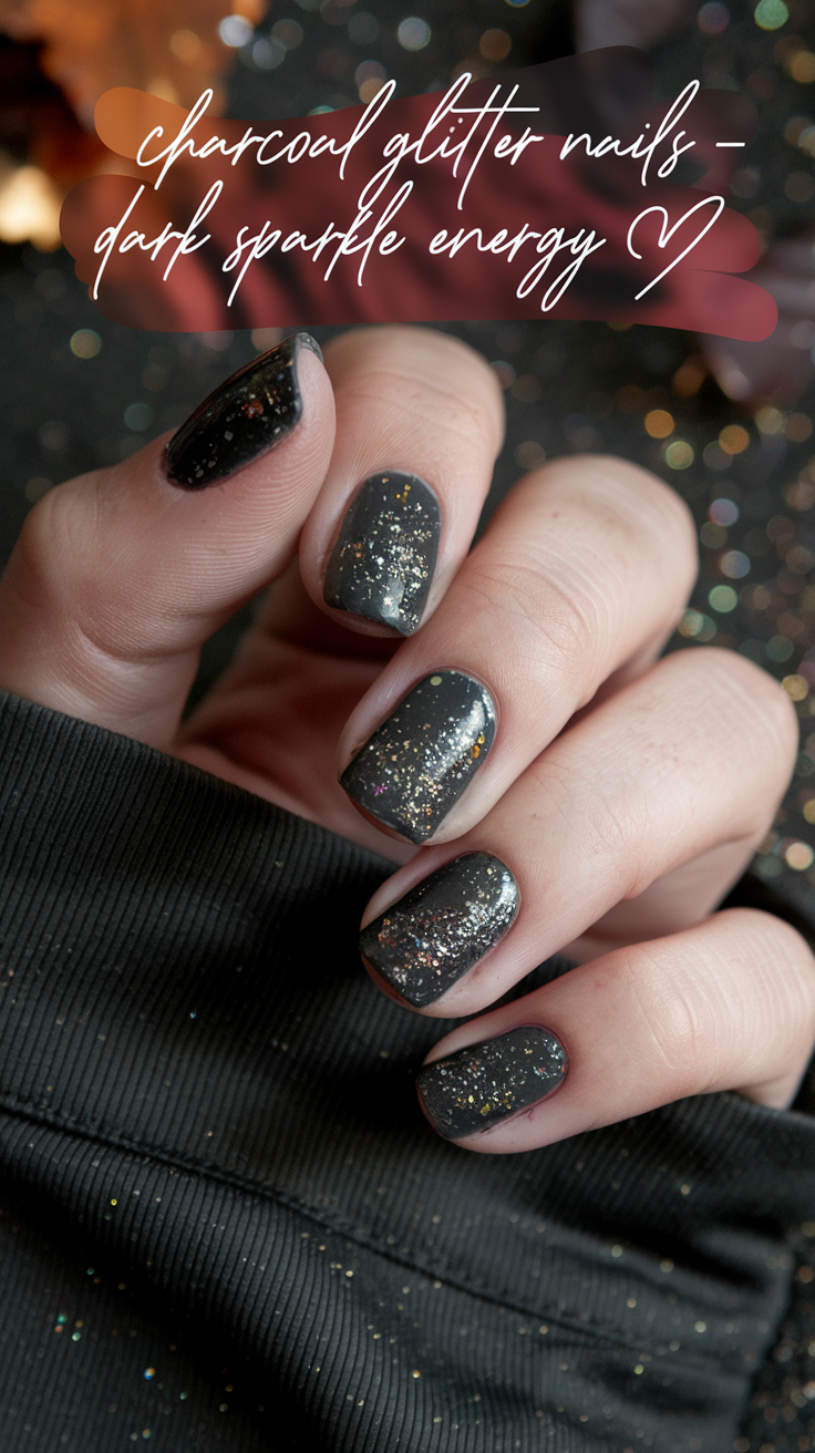 Charcoal Glitter Explosion