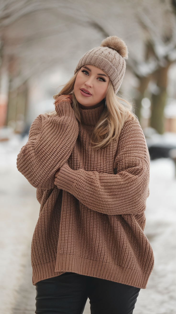 Chunky Sweaters That Hug the Body Just Right