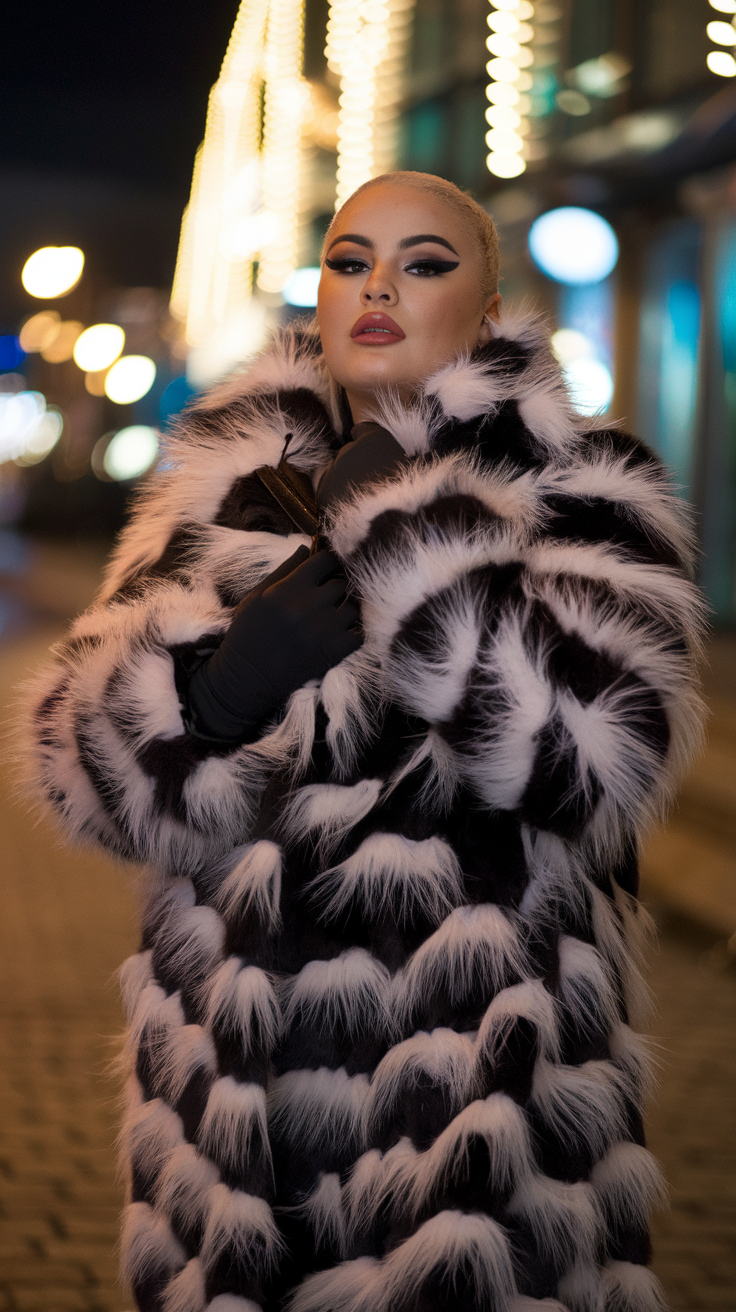Faux Fur Coat Glam Look