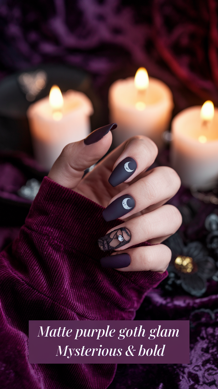 Matte Purple Goth Glam