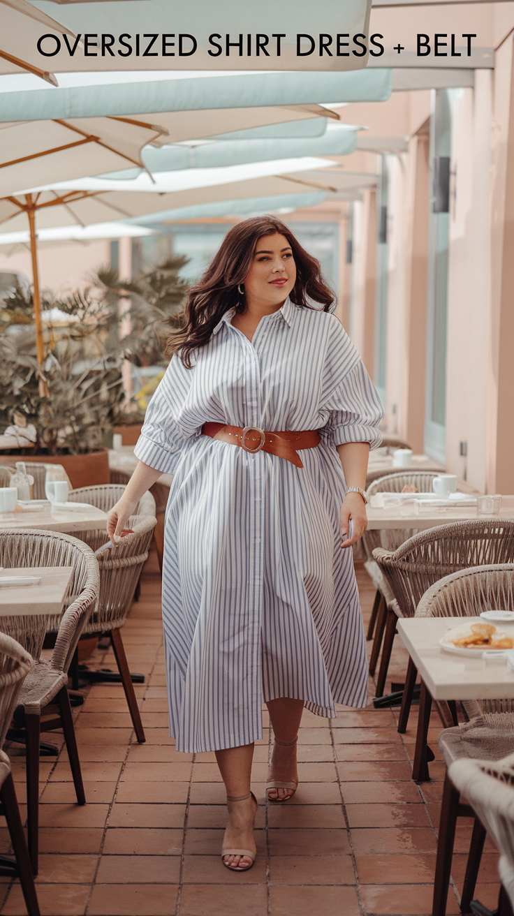 Oversized Shirt Dress + Belt