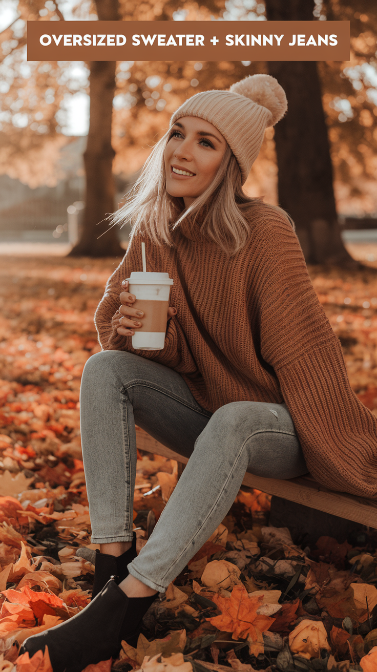 Oversized Sweater + Skinny Jeans