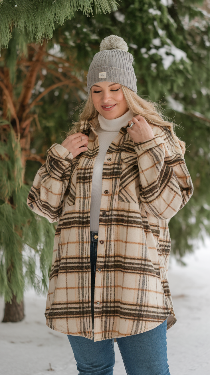 Plaid Shacket + Jeans