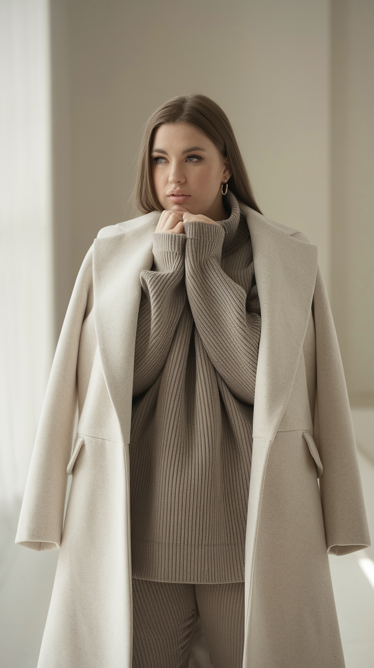 Plus-Size Monochrome Winter Set