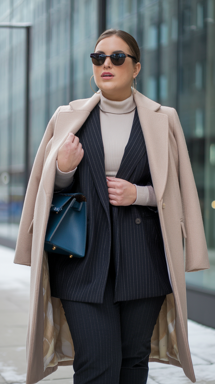Plus-Size Winter Workwear Look