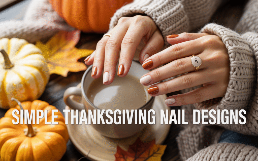 Simple Thanksgiving Nail Designs