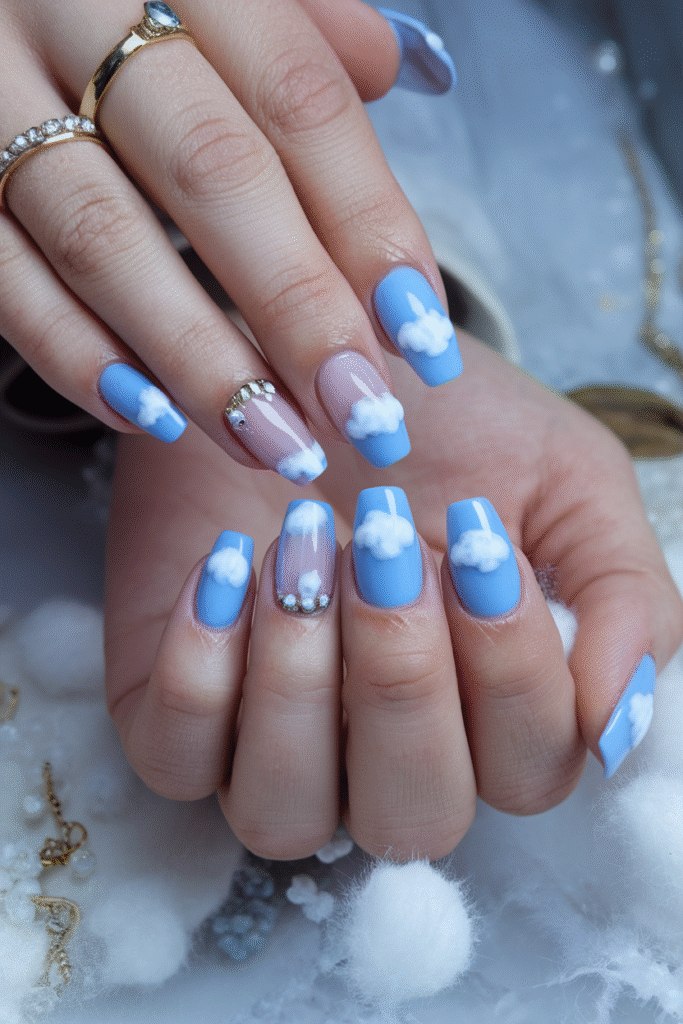 Cloudy Sky Nails