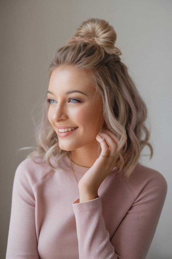 The Half-Up Mini Bun