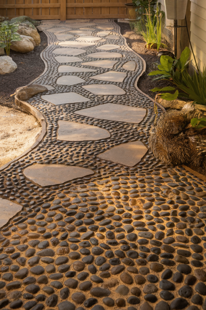 Create a Pebble Mosaic Walkway