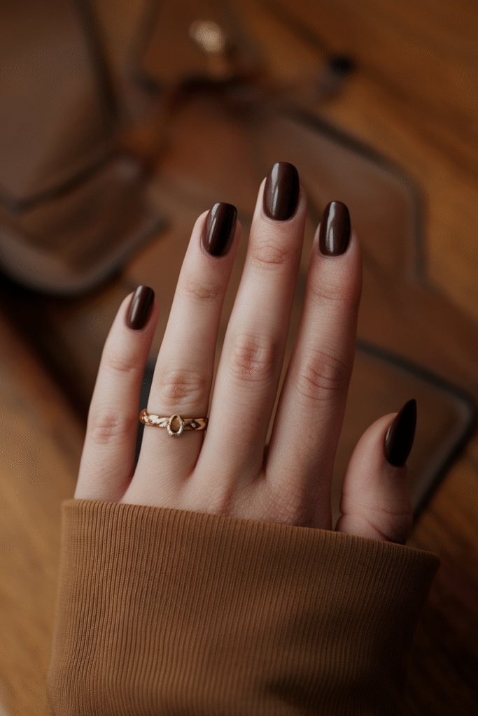 Espresso Brown Nails