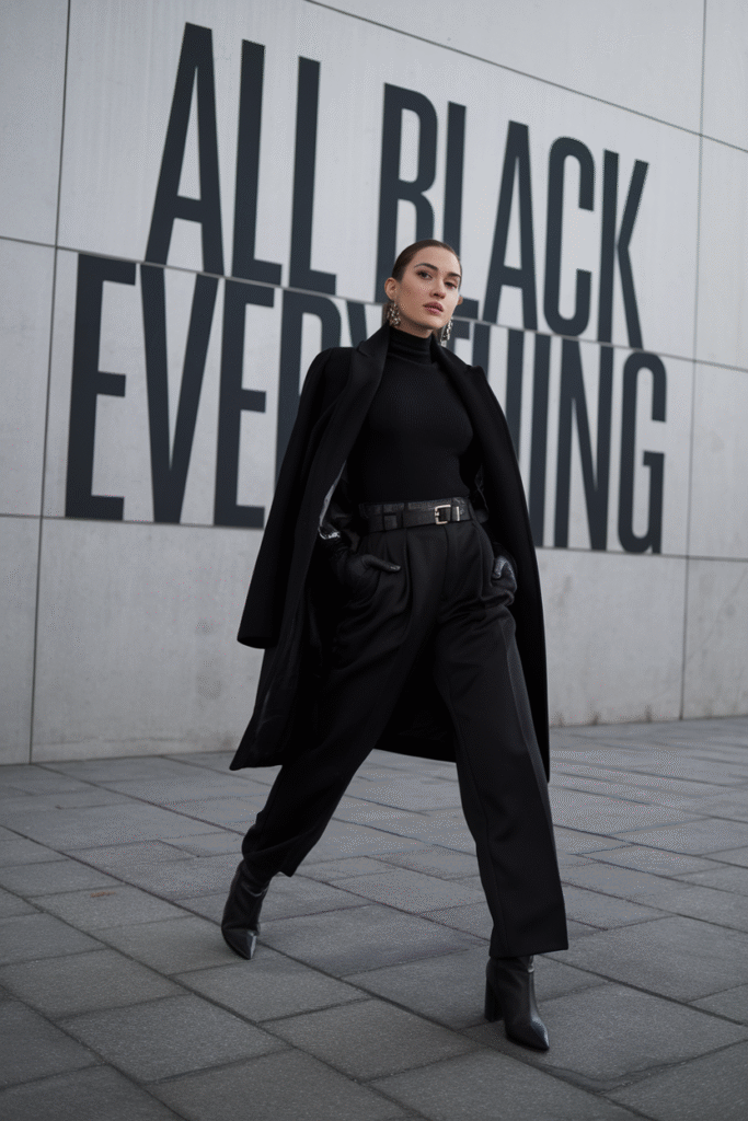 The All-Black Monochrome Moment