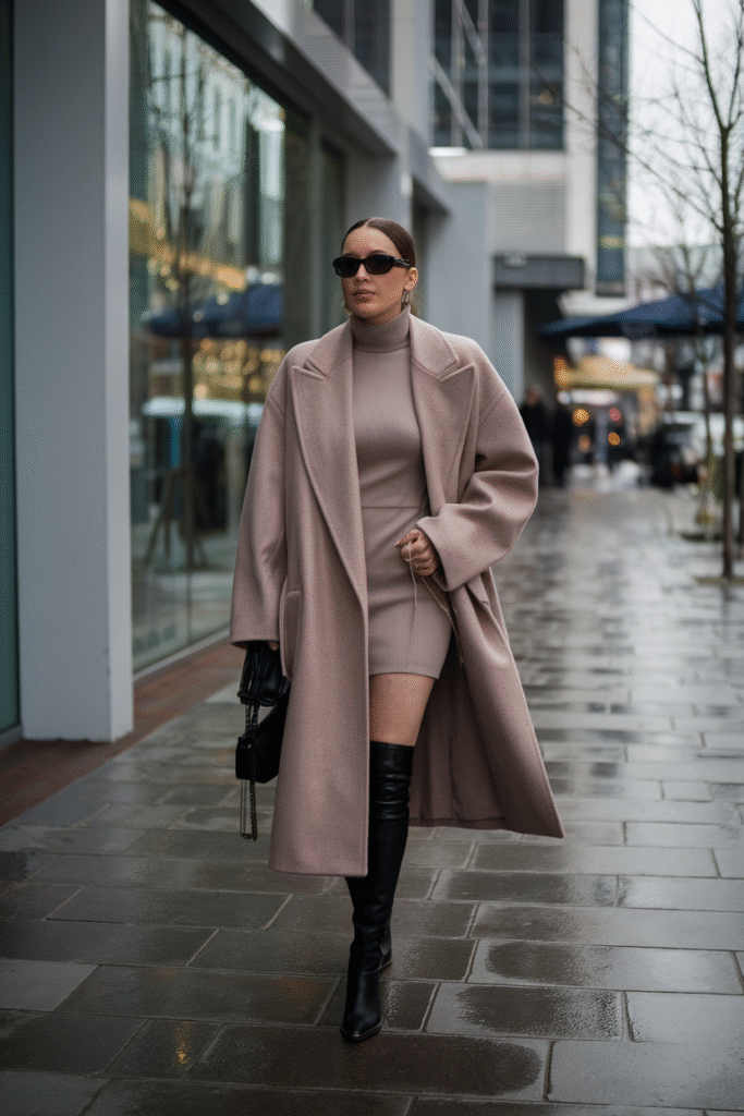 Longline Coat + Mini Dress