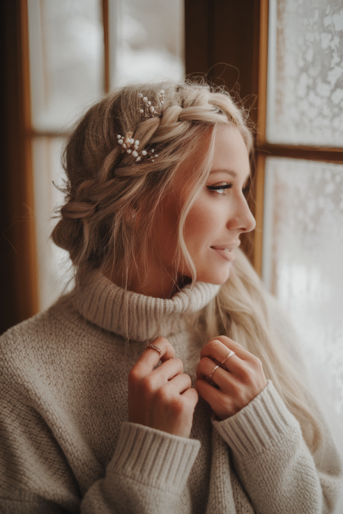 The Half-Up Braid Crown
