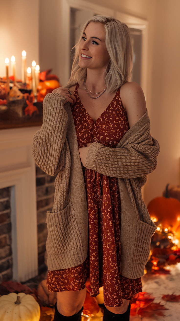 Cardigan & Layered Look – Image Prompt