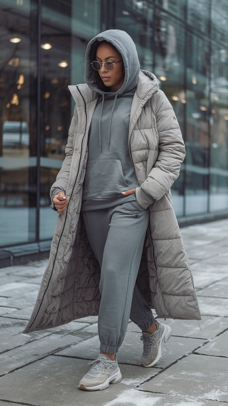 Casual Weekend Winter Outfit — Hoodies + Coats