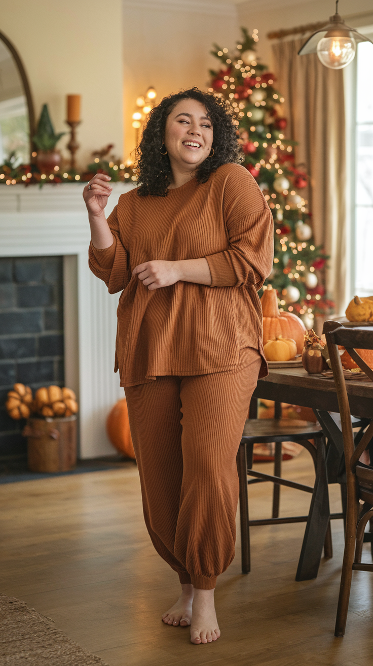 Confident Plus-Size Thanksgiving Look