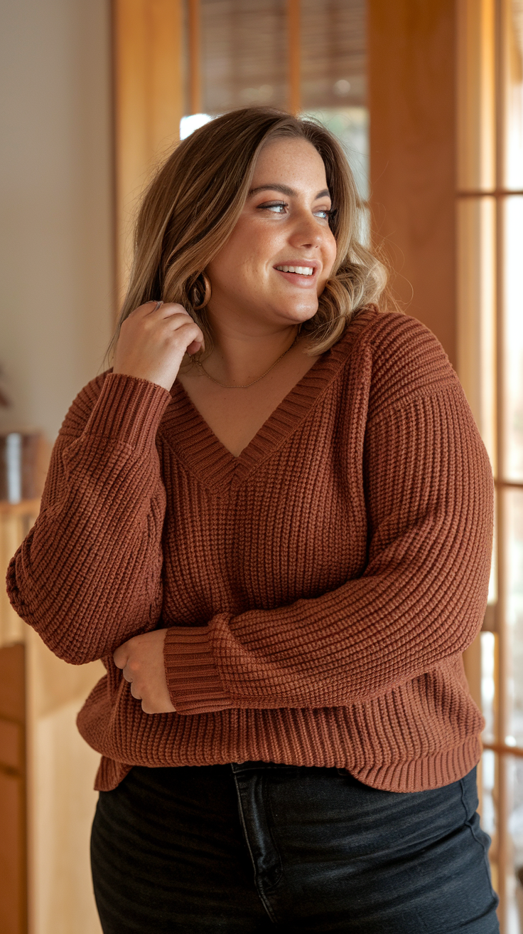 Cozy Knit Sweaters for Plus-Size Women