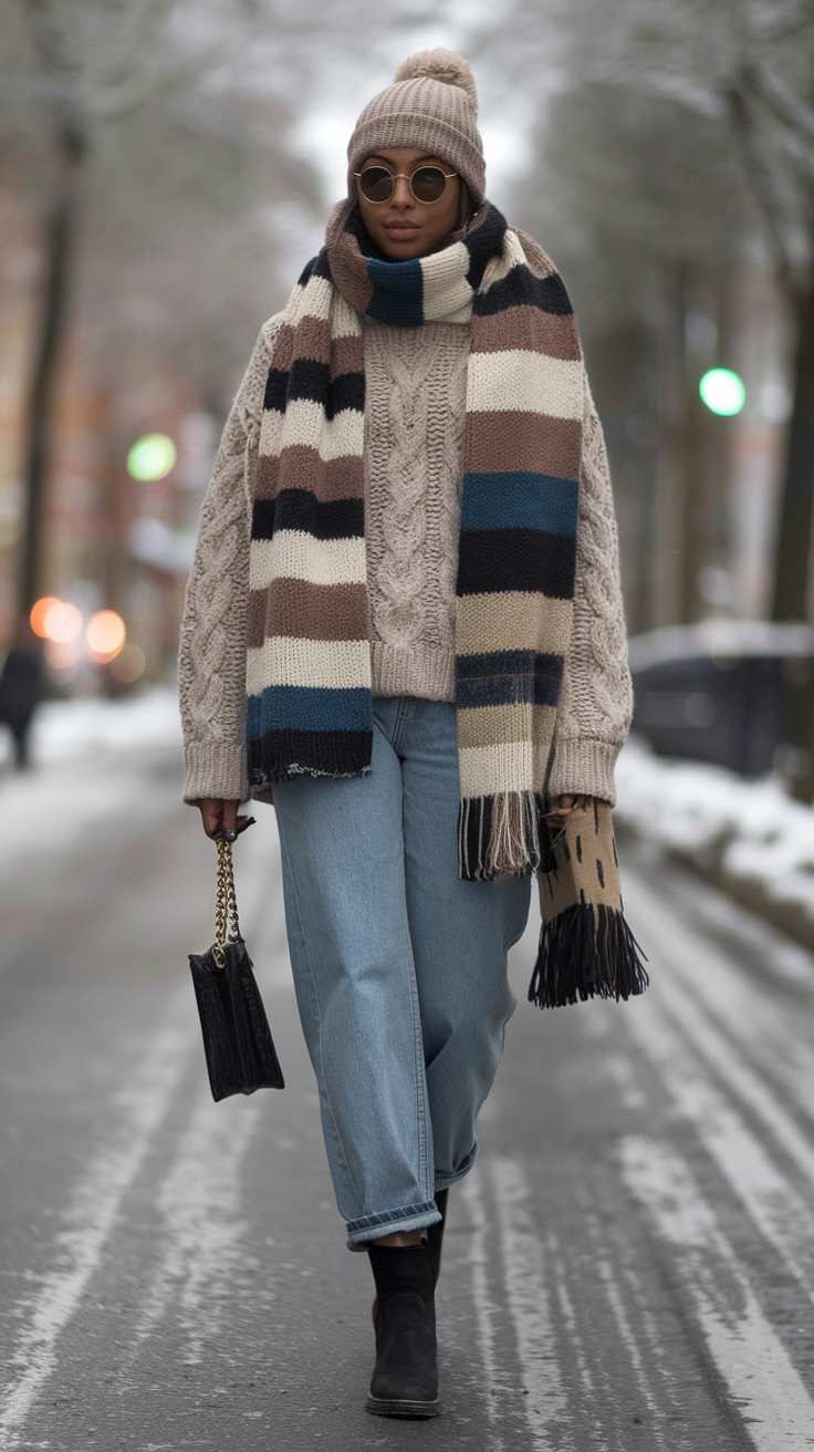 Winter Denim Looks With Cozy Knits