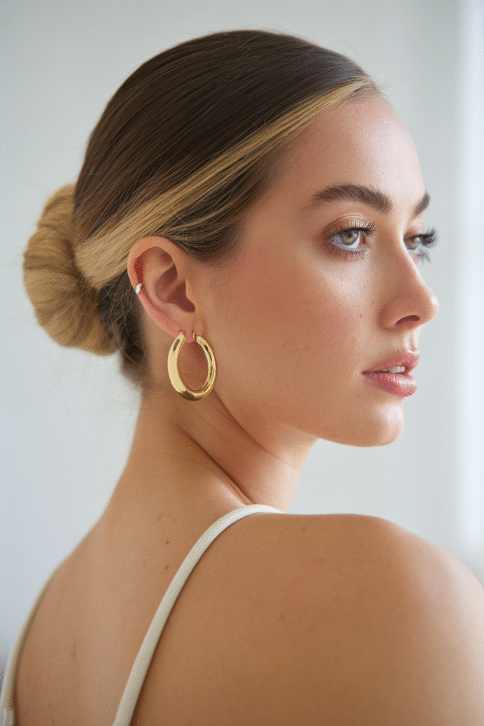 The Low Bun With a Center Part