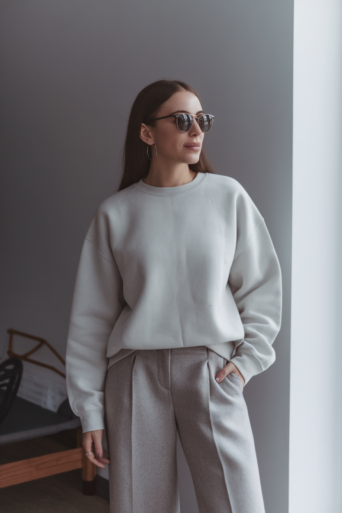 Sweatshirt + Wool Trousers