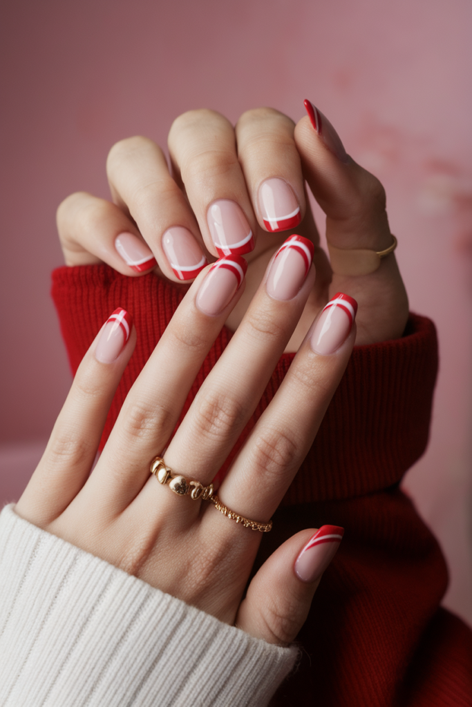 Classic Red French Tips